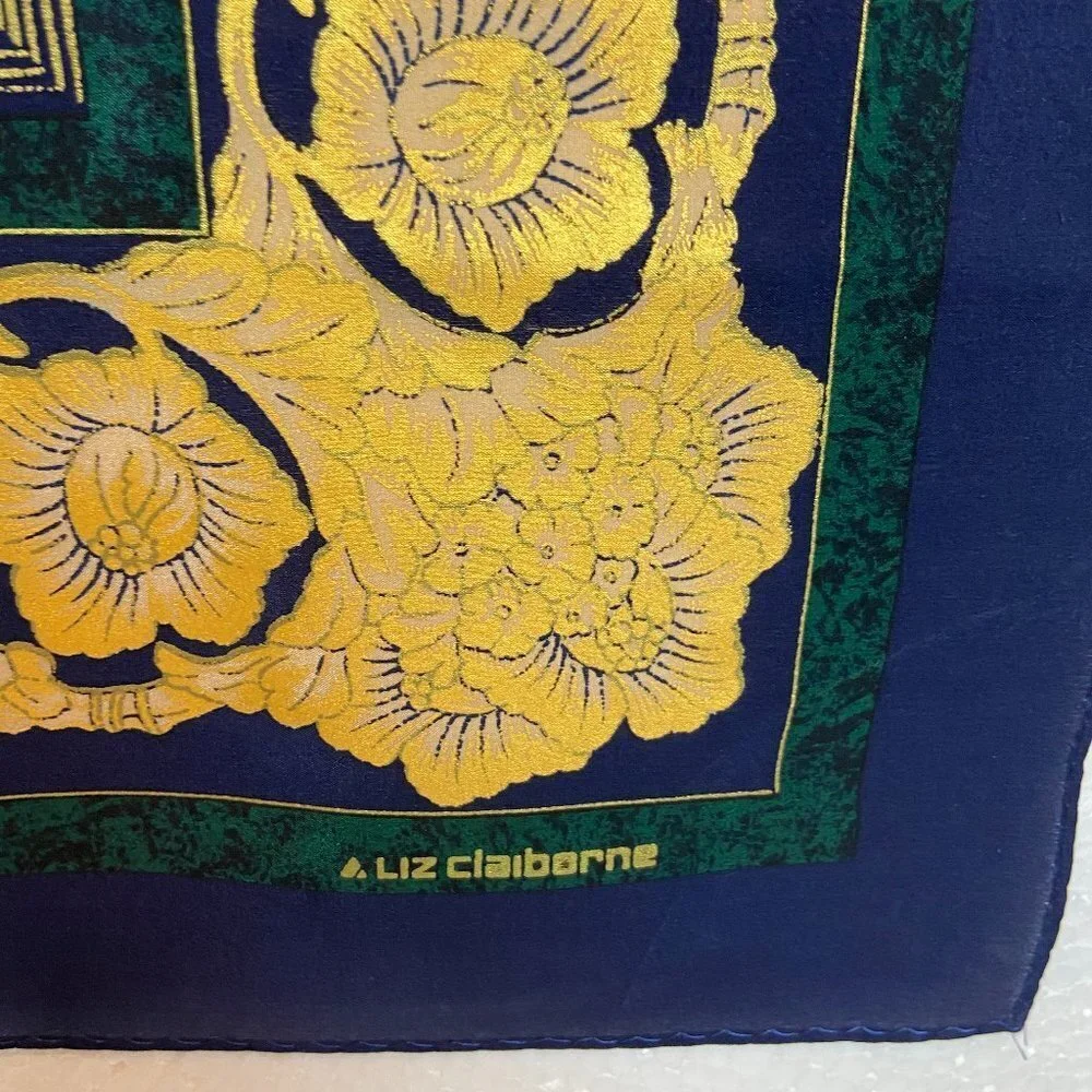 Vintage Liz Claiborne Square Scarf Silk